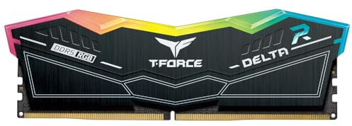 TeamGroup T-Force Delta RGB 16GB 6000MHz CL38 - Memoria RAM DDR5 para juegos de escritorio con Intel XMP 3.0 y AMD Expo (negro) - FF3D516G6000HC38A01