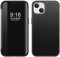 ZORSOME Schutzhülle für iPhone 15, Smart Clear View, ultradünn, Leder, Flip Schutzhülle für iPhone 15, Schwarz