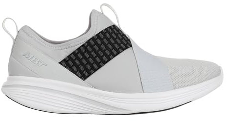 MBT JIN Zapatillas de Deporte para Mujer sin Cordones. Deportivas Caminar Anatómicas y Cómodas. Calzado Fisiológico Confort y Estabilidad con Suela Curva. Sneakers Modernas. Color Gris