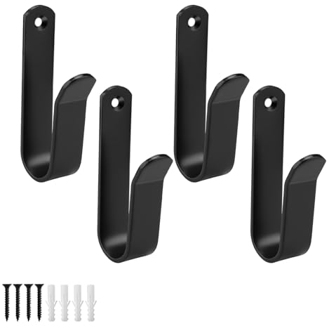 FINELYCR 4 Pièces Support Mural pour Snowboard, Support Horizontal pour Snowboard, Clip Montage Mural pour Snowboard avec Vis et Tube D'expansion, Convient aux Skis, Snowboards, Skateboards