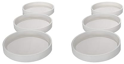 Pyugxab Lot de 6 grands moules ronds en silicone, diamètre 10 cm, moules pour moulage avec résine, ciment