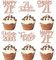 30 Stück Vintage 2004 Cupcake Toppers Glitzer Happy 21st Geburtstag Tortendeko Cheers to 21 Fabulous Twenty One Kuchen Deko für 21st Geburtstag Hochzeit Jahrestag Party Rosegold