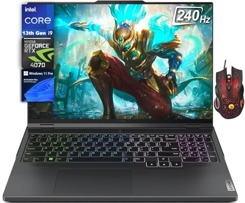 Lenovo 2024 Newest Legion Pro High-Performance Gaming Laptop, 16 WQXGA 240Hz, Intel 24-Core i9-13900HX, 64GB DDR5 RAM, 4TB SSD, NVIDIA GeForce RTX 4070, RGB Backlit KB, HDMI, Wi-Fi 6, Windows 11 Pro