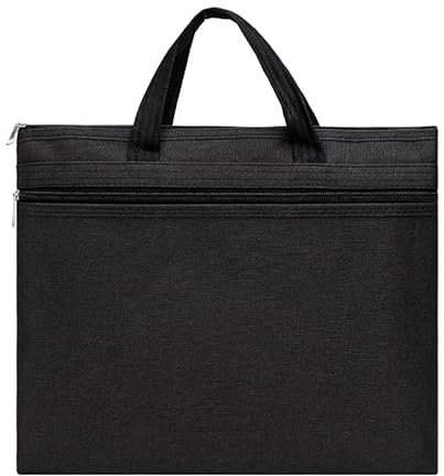 A4 Porte-Document Portable Sacoche pour Dossier en Oxford Sac d'Affaires Multifonctionnel Grande Capacité à Fermeture Éclair Sac de Rangement Sac à Main pour Bureau Business Scolaire