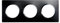 Debflex - Casual Evo - Plaque de Finition - Enjoliveur Pour Prises et Interrupteurs - 3 Postes - Remplaçable - ABS - Pour Installation Encastrée - Noir Intense - 158 x 86 x 10 mm
