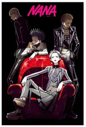 doegka Anime-Poster, Nana, Leinwand-Poster, Schlafzimmer, Dekoration, Landschaft, Büro, Raumdekoration, Geschenk, 30 x 45 cm