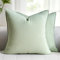 Kissenbezug Salbeigrün 45x45 Boho Sofakissen Kissenhülle Dekokissen Luxuriös Moderne Kissenbezüge Leinen Baumwolle Dekorative Zierkissenbezüge für Sofa Gartenbett Wohnzimmer Bett Couch 2er Set