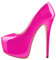 VERISSON Slip da donna classico con plateau con tacco a spillo, rosa., 46 EU