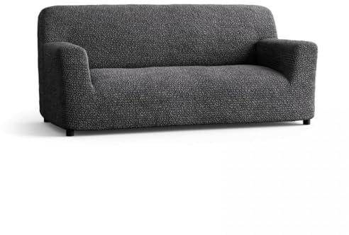 Bestcovers Elastische Sofahusse für 3-Sitzer (170-230 cm) – Mikrofaser, Hyperelastisch und Tierfreundlich – Leicht aufzuziehen, Hohe Italienische Qualität GRAU