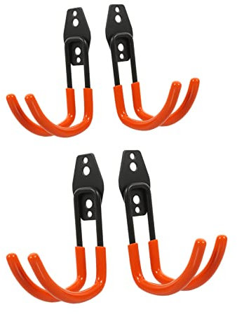 SEWOART 4 Garagenhaken Schubkarre Aufhänger Garage Organisation Schwerlast-garagenaufhänger Leiterhaken Werkzeugaufhänger Für Die Garagenwand Garagenlagerung Dienstprogramm Decke Pvc