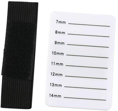 Wimpernhalter Weiße Acrylplatte mit 7 bis 14 Skalen und Rundem Rand | Tragbar, für Zuhause und Kosmetik, Leicht zu Unterscheiden, aus Acryl und Stoff, Robust