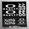 Stickersland® Aufkleber-Set kompatibel mit Rahmen MTB Mountainbike und Helm | Aufkleber-Aufkleber mit Logos | Stickersland® – Oakle (weiß matt)