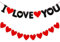 2 Pcs I Love You Banner, Heart-Shaped Banners, 98.4 inches Felt Fabric Love Banner with, I Love You Banner Heart Decorations for Valentine Wall Hanging Decor Wedding Decor Wedding Banner Decor