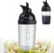 Shaker à vinaigrette fait maison avec mesure anti-goutte pour prise en main douce – Sans BPA – Pour faire de délicieuses vinaigrettes
