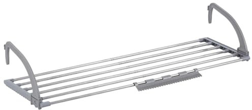 Taylor & Brown 5 Bar Radiator Clothes Airer Rack with Sock Clips, Foldable Clothes Airer with Adjustable Arms, Laundry Dryers Clothes, Hanging Drying Rack Airer (6m)
