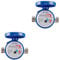 ULTECHNOVO 2st Flügelkaltwasserzähler Feuchtemesser Tank Schlauch Wasserenthärtungssystem Meter Automatisch Tauchfähig Wasserkocher Tragbar Wasserpumpe Schlüssel Sensor Stecker Glas Blue