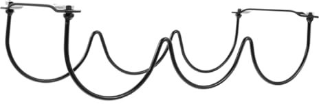 Cabilock Iron Wine Bottle Rack Black Hanging Wine Glass Holder Organizer Shelf for Kitchen Bars