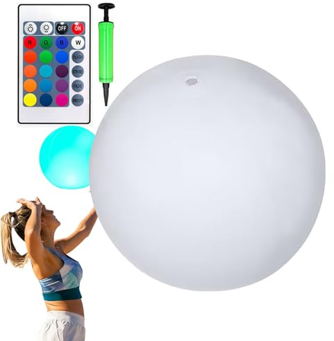 Husoiuy Ballons De Plage Lumineux | Pour Les En-fants En Intérieur Et En Extérieur | De Piscine Phosphorescents Avec 16 Couleurs Et 4 Modes D'éclairage - Jeux De Piscine Et Décorations De Fête