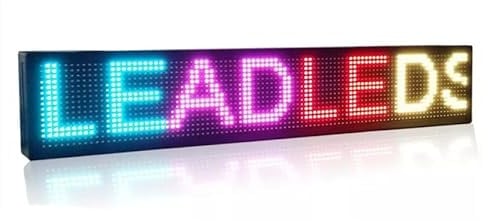INSEGNA LUMINOSA TABELLA WIFI SCRITTA SCORREVOLE LED PROGRAMMABILE 100x20CM RGB