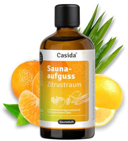 Casida Saunaaufguss Zitrustraum naturreine Öle Mandarine Zitrone 100 ml