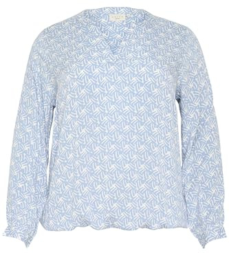 KAFFE CURVE Damen Bluse Langarm KCdiana Lange Ärmel
