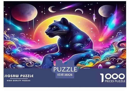 Black Panther Puzzles 1000-teilige Schwer Puzzle Spielzeug Lernspiel Impossible Herausforderungsspielzeug Für Erwachsene Kinder 38x26cm/1000pcs