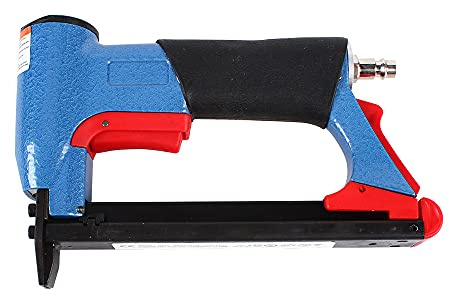 awolsrgiop Druckluftnagler mit Hinterem Auslass, 4-16mm Nagellänge und 125 Stück Magazinkapazität, Pneumatische Nagelpistole für Holz Beton Stahl, Leicht 0.95kg mit Tragekoffer