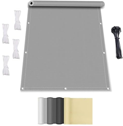 Telo Ombreggiante con occhielli 3x6m Tenda da Sole Impermeabile,Tenda ombreggiante, protezione UV 95%, per Esterni Pergola Piante Da Patio Serra Auto Piscina - Grigio chiaro