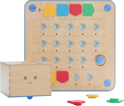 Primo Toys Cubetto+ Spielset, Bildschirmfreies Coding-Spielzeug für Kinder von 3–6 Jahren, Holz, USB-C