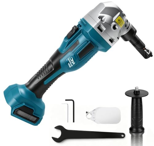 Blechknabber Kompatibel mit Makita 18V, 800W Blechschere Elektrisch | Bürstenlos Motor, 2200U/min, 360° Drehbarer Knabberkop, Kabellose Blechschneider für Edelstahl & Aluminium (ohne Akku)