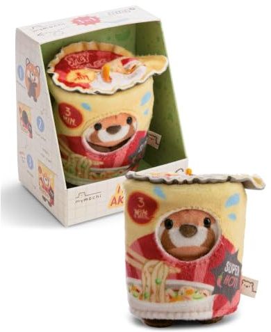 NICI Kuscheltier roter Panda Akai 8cm Gewürz & Instantnudel Kostüm - 63385 | mymochi Lifestyle Stofftier, Kawaii Trend, Plüschtier zum Spielen, Liebhaben, Sammeln, in bezaubernder Geschenkbox