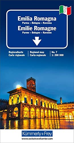 Emilia-Romagna: Parma-Bologna-Ravenna. Regionalkarte Italien Nr. 7. 1:200000 (Kümmerly+Frey Regional-Strassenkarte, Band 7)