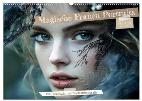 Magische Frauen Portraits (Wandkalender 2026 DIN A2 quer), CALVENDO Monatskalender: Lassen Sie sich jeden Monat aufs Neue durch die zauberhaften KI-Potrait Fotos verzaubern. (CALVENDO Menschen)