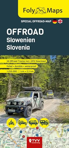 FolyMaps OFFROAD Slowenien 1:250 000: Spezialkarte mit 56 Offroad Pisten