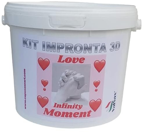 Valsax - Kit per impronte 3D per stampi di mani piedi ed altro ancora, 453g alginato alginsax + 1kg gesso ceramico alta qualità