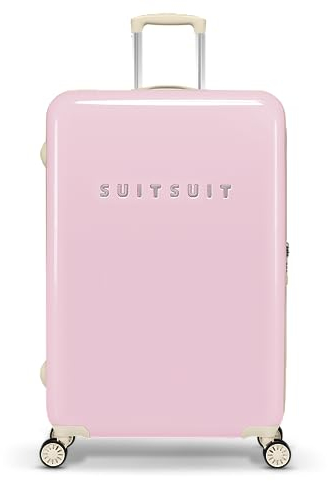 SUITSUIT Fabulous Fifties – Reisekoffer mit 4 Rollen – 76 cm – 94L – Rosa Pastell