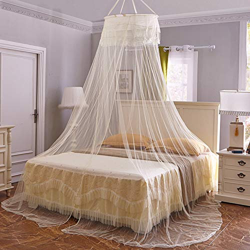 Boodtag Moskitonetz für Doppelbett und Einzel Bett Betthimmel Vorhang für daheim und Reise 60 * 260 * 1100cm Fünf Farben (gelb)