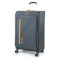 Pierre Cardin Cion CL610M Reisegepäck mit weichen Seiten und belastungsgeprüften langlebigen Rollen, Teleskopgriff Koffer mit Packgurten, Grau und Orange, L, Größe L: 78 cm