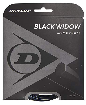Dunlop Tennissaite, Black Widow String, 12m Saitenset, 1,31mm, 16g