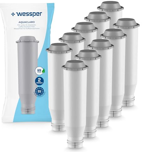 Wasserfilter kompatibel mit Krups F088 F 088, passt viele Modelle von Krups, Siemens, Bosch, AEG, Tefal, Neff, Gaggenau (10er Pack)