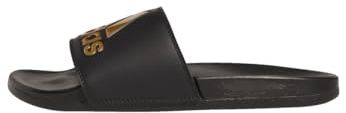 adidas Adilette Comfort Slides Damen Rutsche, Schwarz Gold Metallic Schwarz, 42 2/3 EU