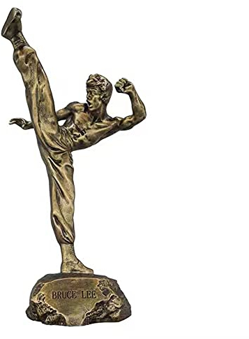 Schreibtisch-Ornamente aus Kunstharz, The Character Models Bruce Lee Klassische Statue, Actionfigur, Desktop-Dekorationen, 25,4 cm hoch