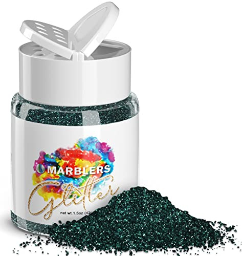 MARBLERS Twinkle Glitter [Green Garnet] 1.5oz (42g) | Fine | Non-Toxic, Vegan, Cruelty-Free | Face, Body, Eyeshadow, Hair, Festival, Party Makeup | Nail Art, Polish | Resin, Tumbler, Slime, Craft