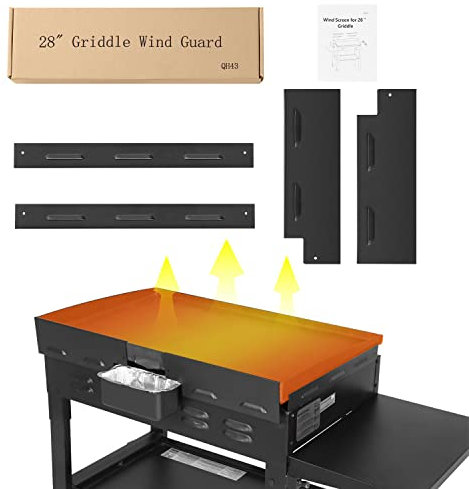 Windschutz für Blackstone 71.1 cm Grillplatte, Blackstone Grillzubehör, Blackstone Grillzubehör schützt die Flamme und hält die Wärme gleichmäßiger, keine Installation