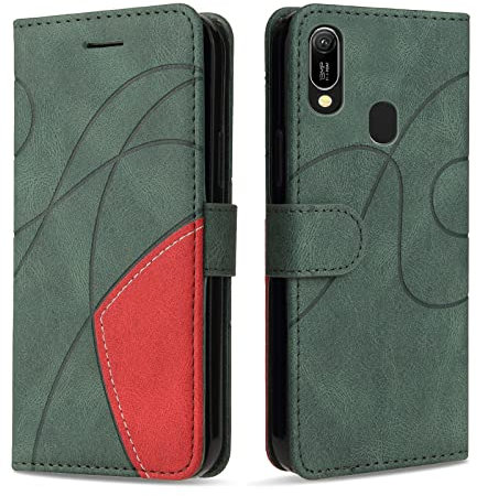 KKEIKO Cover Compatibile con Huawei Y6 2019 / Honor 8A, Antiurto Custodia in PU Pelle, Magnetico Protettiva Cover a Libro per Huawei Y6 2019 / Honor 8A, Verde