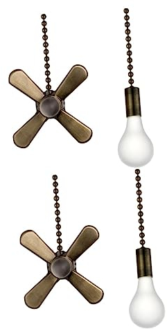 DOITOOL 2stücke Deckenventilator Zugkette Teiliges Dekorative Pendelleuchte Für Retro-atmosphäre Für Wohnzimmer Und Schlafzimmer Langlebig Und Stilvoll