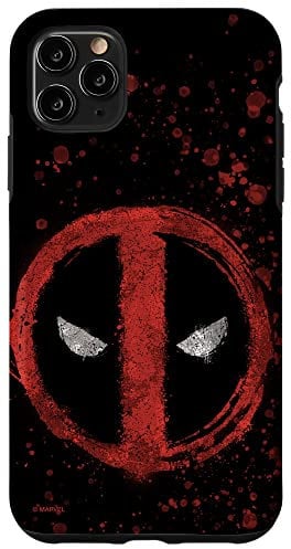 iPhone 11 Pro Max Marvel Deadpool Wade Wilson Icon Paint Splatter Case