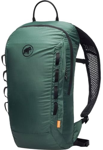 Mammut Neon Light | Kleiner Outdoor Rucksack, Wanderrucksack für Damen und Herren, Leichter Sportrucksack, Zum Trekking und Klettern, Trinksystem-Kompatibel, Wasserabweisend | Dark Jade, 12 Liter