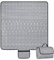 Jopee Picknickdecke Wasserdicht, 200 x 200 cm Isoliert Stranddecke Sandfrei mit Tragegriff, Ultraleicht Tragbare Strandmatte für 4-6 Personen, Picknick Decke für Reisen, BBQ, Camping, Wandern - Grau