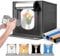 NEEWER 50W Upgraded Photo Studio Light Box, 24x24 Portable Folding Photography Lightbox, 4 Backdrops, 5600K 160 LEDs 5200lx/0.5m Dimmable Picture Booth Shooting Tent for Jewelry Electronics, LP60